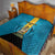 Bahamas Emancipation Day Quilt Blue Marlin With Coat Of Arms - Wonder Print Shop