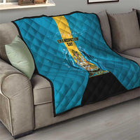 Bahamas Emancipation Day Quilt Blue Marlin With Coat Of Arms - Wonder Print Shop