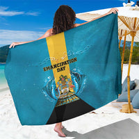 Bahamas Emancipation Day Sarong Blue Marlin With Coat Of Arms - Wonder Print Shop