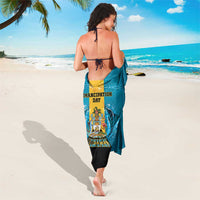 Bahamas Emancipation Day Sarong Blue Marlin With Coat Of Arms - Wonder Print Shop