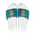 Bahamas Emancipation Day Slide Sandals Blue Marlin With Coat Of Arms - Wonder Print Shop