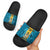 Bahamas Emancipation Day Slide Sandals Blue Marlin With Coat Of Arms - Wonder Print Shop