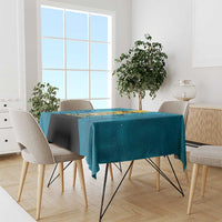 Bahamas Emancipation Day Tablecloth Blue Marlin With Coat Of Arms - Wonder Print Shop