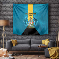 Bahamas Emancipation Day Tapestry Blue Marlin With Coat Of Arms - Wonder Print Shop