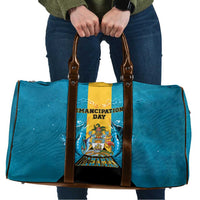 Bahamas Emancipation Day Travel Bag Blue Marlin With Coat Of Arms - Wonder Print Shop