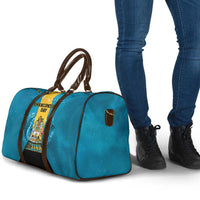 Bahamas Emancipation Day Travel Bag Blue Marlin With Coat Of Arms - Wonder Print Shop