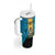 Personalized Bahamas Emancipation Day Tumbler With Handle Blue Marlin With Coat Of Arms - Wonder Print Shop