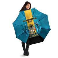Bahamas Emancipation Day Umbrella Blue Marlin With Coat Of Arms - Wonder Print Shop