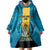 Personalized Bahamas Emancipation Day Wearable Blanket Hoodie Blue Marlin With Coat Of Arms - Wonder Print Shop