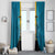 Bahamas Emancipation Day Window Curtain Blue Marlin With Coat Of Arms - Wonder Print Shop