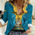 Personalized Bahamas Emancipation Day Women Casual Shirt Blue Marlin With Coat Of Arms - Wonder Print Shop