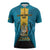 Personalized Bahamas Emancipation Day Zipper Polo Shirt Blue Marlin With Coat Of Arms - Wonder Print Shop