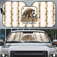 Jimothy The Raccoon Auto Sun Shade Seattle Trash Panda Lover