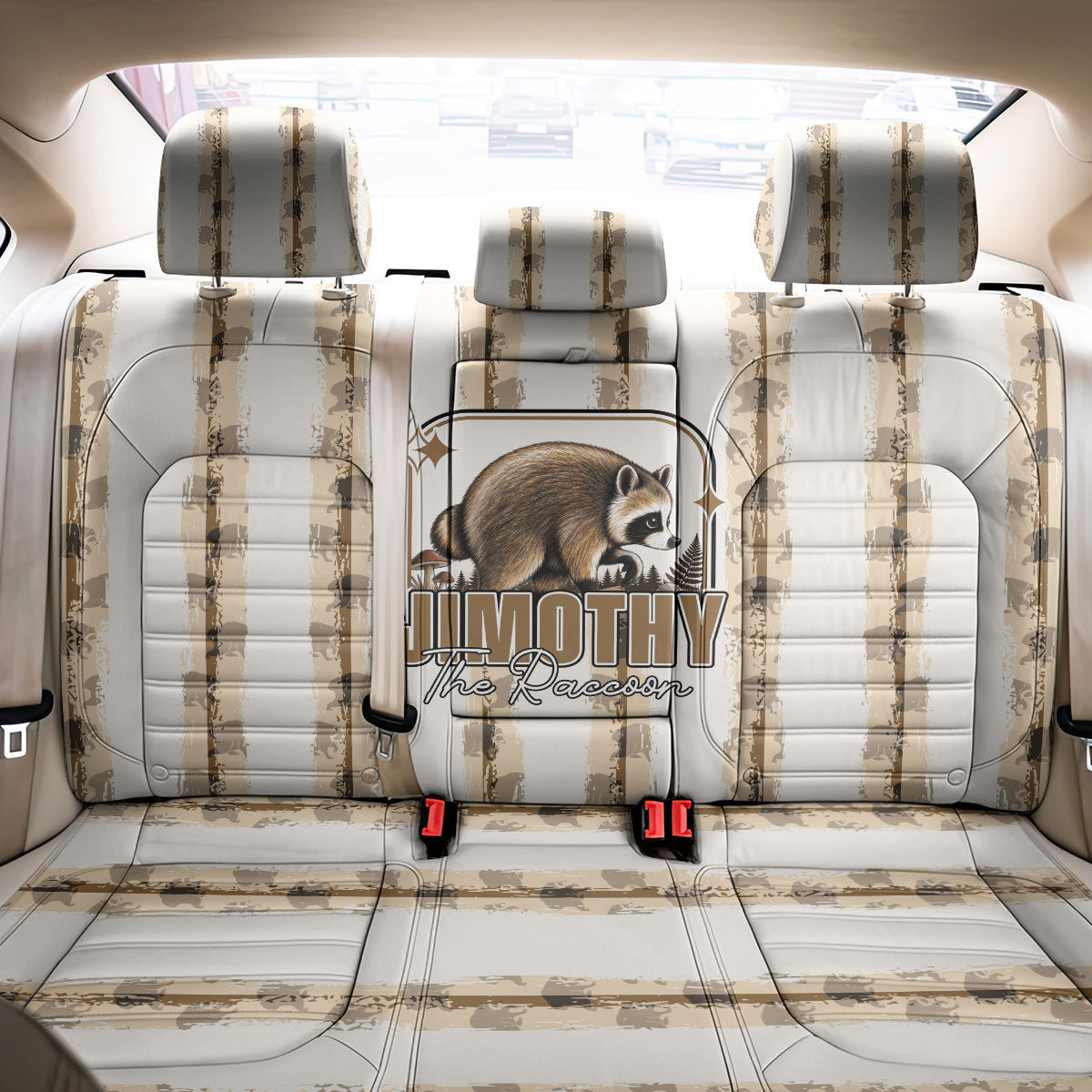 Jimothy The Raccoon Back Car Seat Cover Seattle Trash Panda Lover