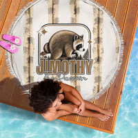 Jimothy The Raccoon Beach Blanket Seattle Trash Panda Lover