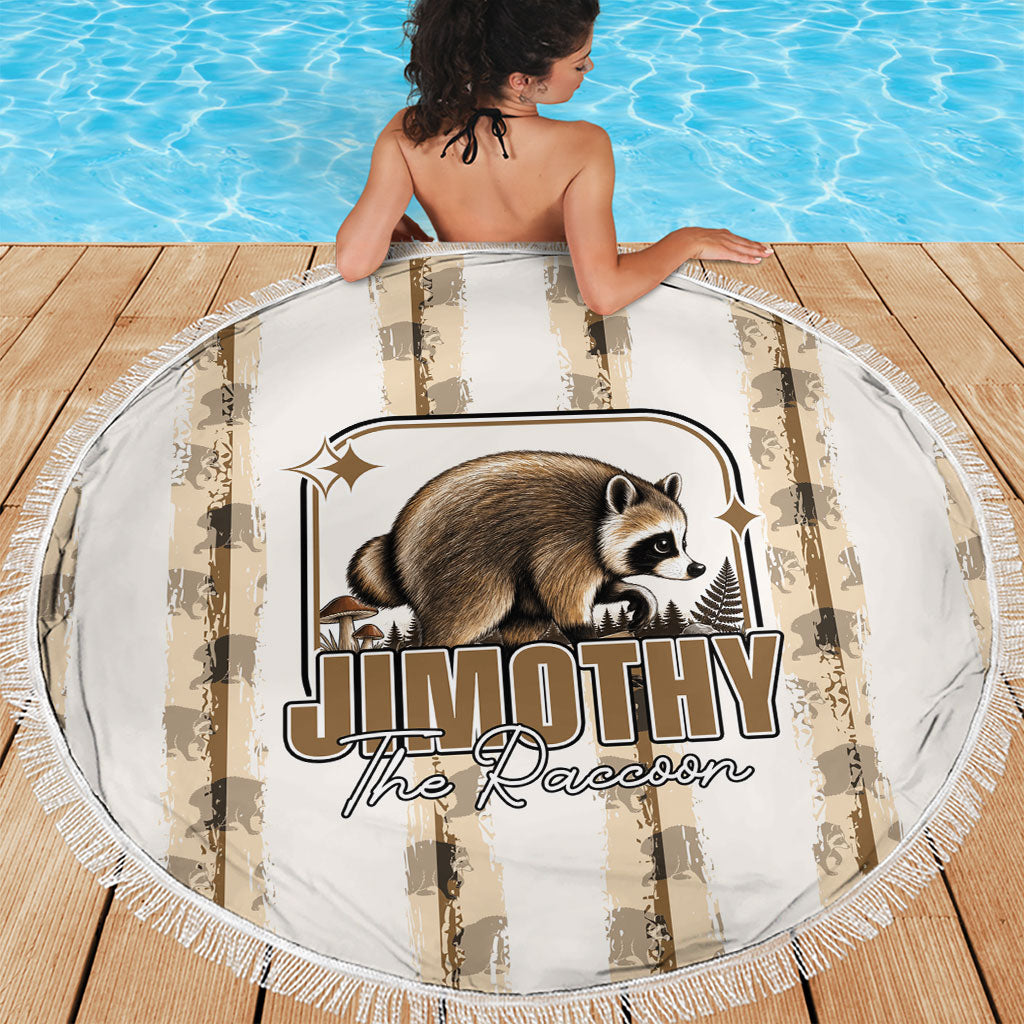 Jimothy The Raccoon Beach Blanket Seattle Trash Panda Lover