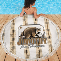 Jimothy The Raccoon Beach Blanket Seattle Trash Panda Lover