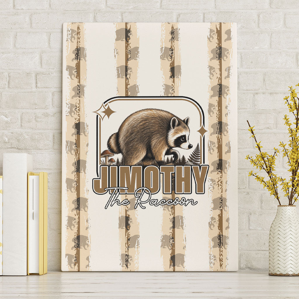 Jimothy The Raccoon Canvas Wall Art Seattle Trash Panda Lover