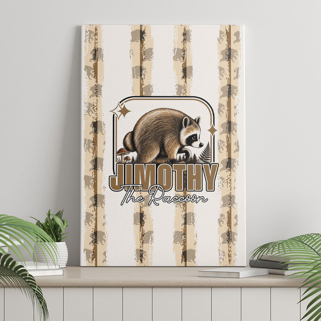 Jimothy The Raccoon Canvas Wall Art Seattle Trash Panda Lover