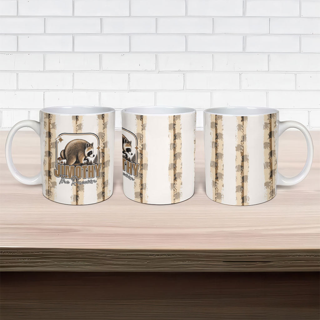 Jimothy The Raccoon Ceramic Mug Seattle Trash Panda Lover