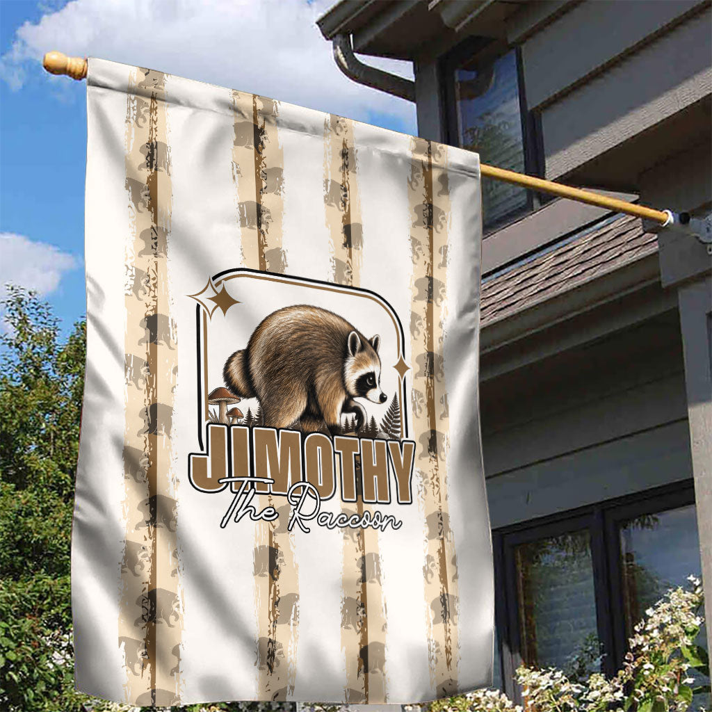 Jimothy The Raccoon Garden Flag Seattle Trash Panda Lover