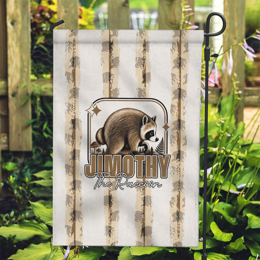 Jimothy The Raccoon Garden Flag Seattle Trash Panda Lover