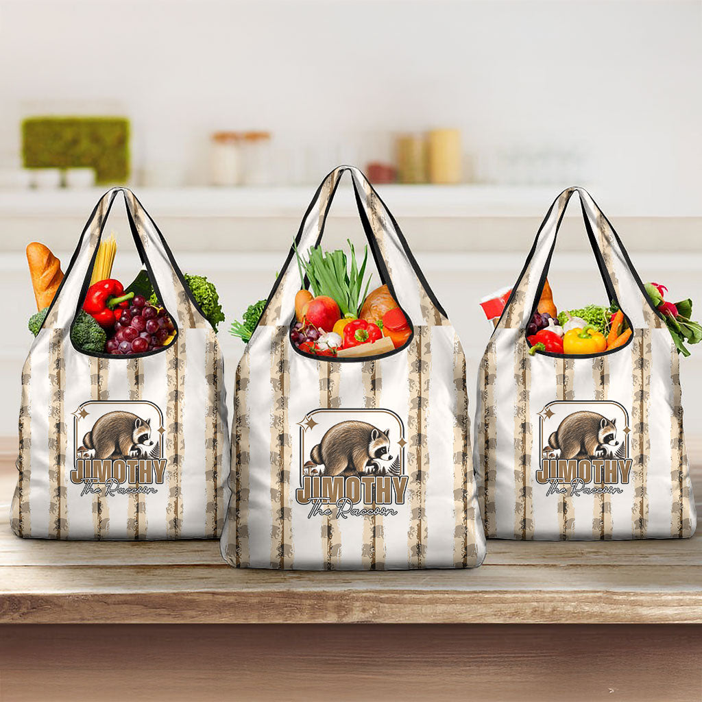 Jimothy The Raccoon Grocery Bag Seattle Trash Panda Lover