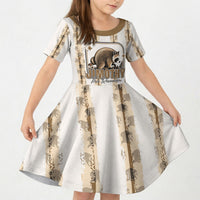 Jimothy The Raccoon Kid Short Sleeve Dress Seattle Trash Panda Lover