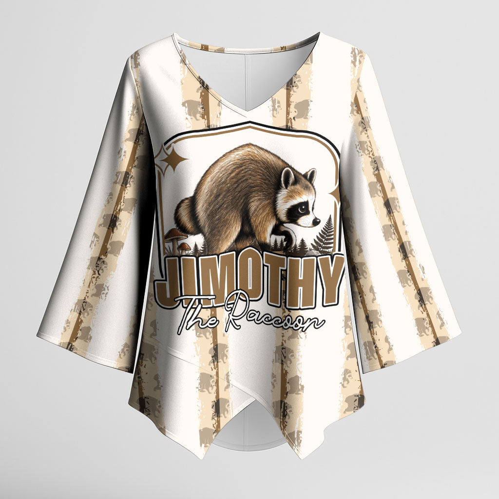 Jimothy The Raccoon Kimono Sleeve Blouse Seattle Trash Panda Lover