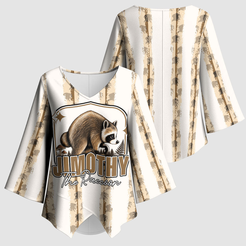 Jimothy The Raccoon Kimono Sleeve Blouse Seattle Trash Panda Lover