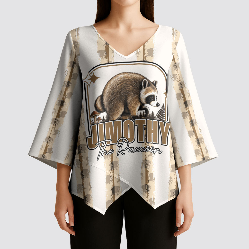 Jimothy The Raccoon Kimono Sleeve Blouse Seattle Trash Panda Lover