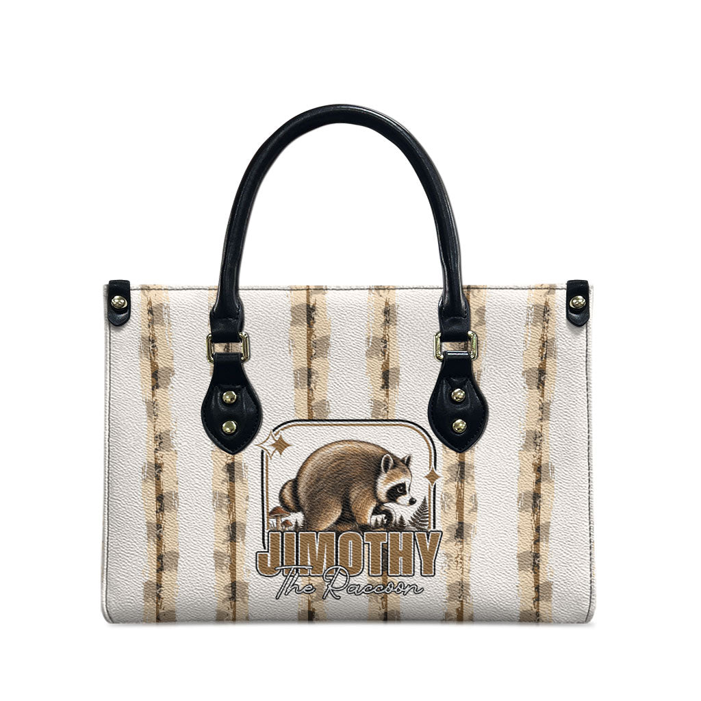Jimothy The Raccoon Leather Bag Seattle Trash Panda Lover