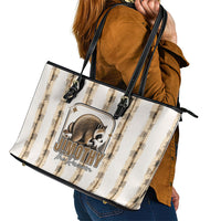 Jimothy The Raccoon Leather Tote Bag Seattle Trash Panda Lover