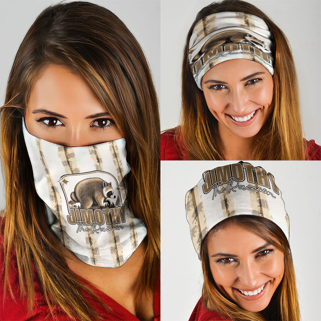 Jimothy The Raccoon Neck Gaiter Seattle Trash Panda Lover