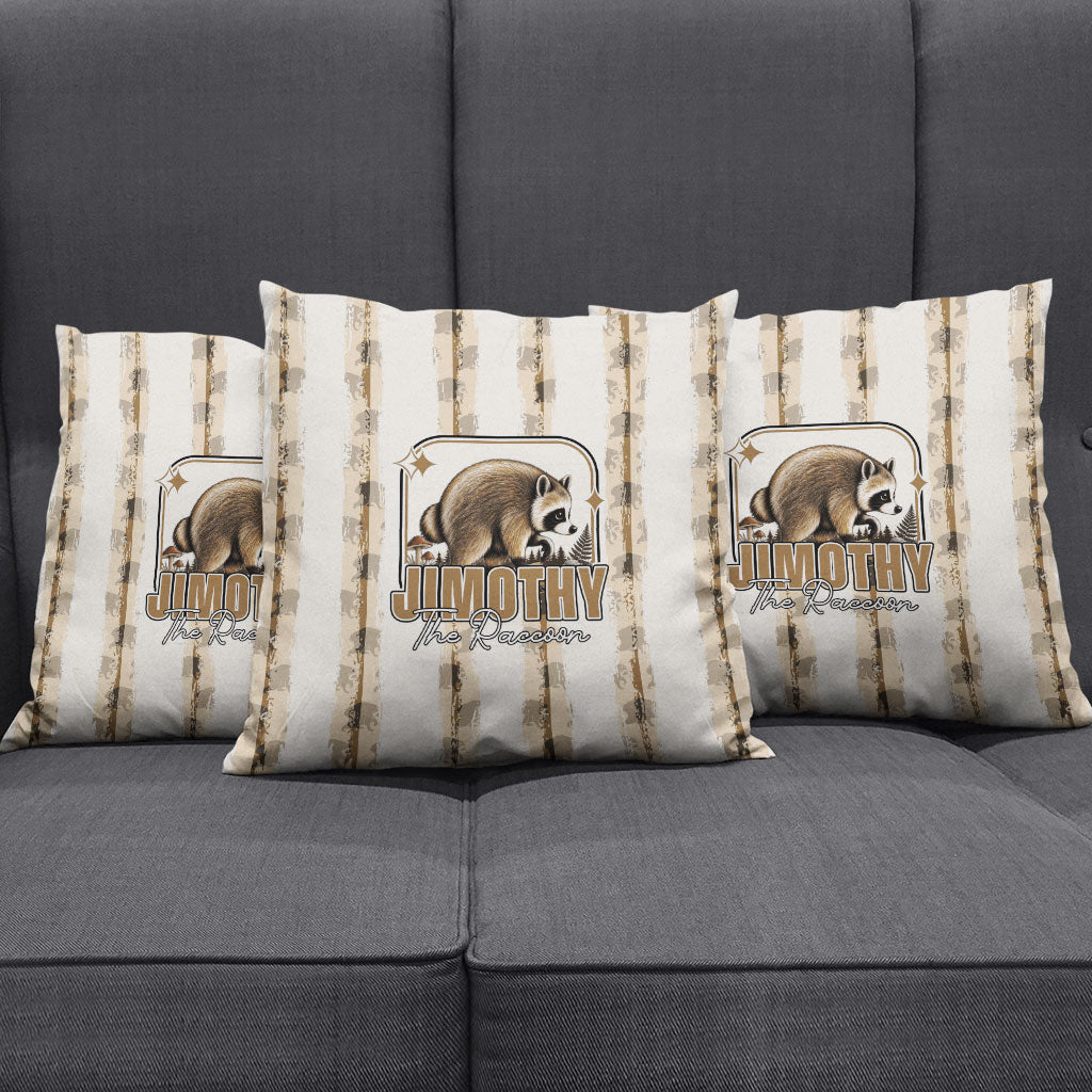 Jimothy The Raccoon Pillow Cover Seattle Trash Panda Lover