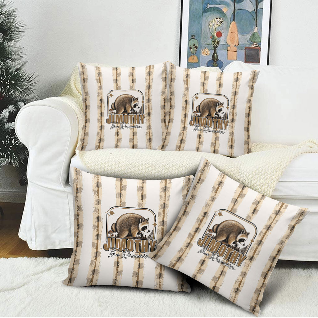 Jimothy The Raccoon Pillow Cover Seattle Trash Panda Lover