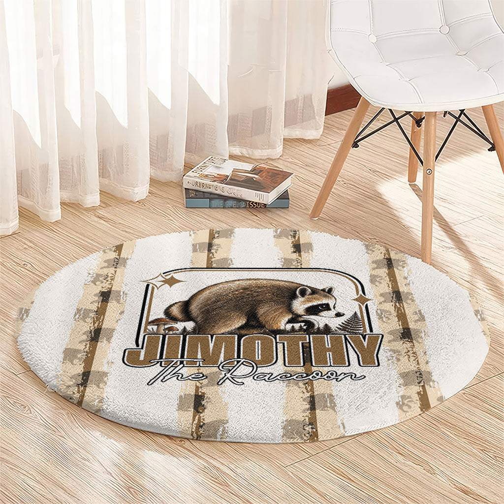 Jimothy The Raccoon Round Carpet Seattle Trash Panda Lover