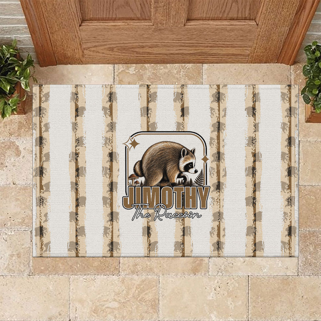 Jimothy The Raccoon Rubber Doormat Seattle Trash Panda Lover