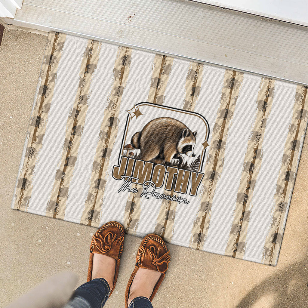 Jimothy The Raccoon Rubber Doormat Seattle Trash Panda Lover