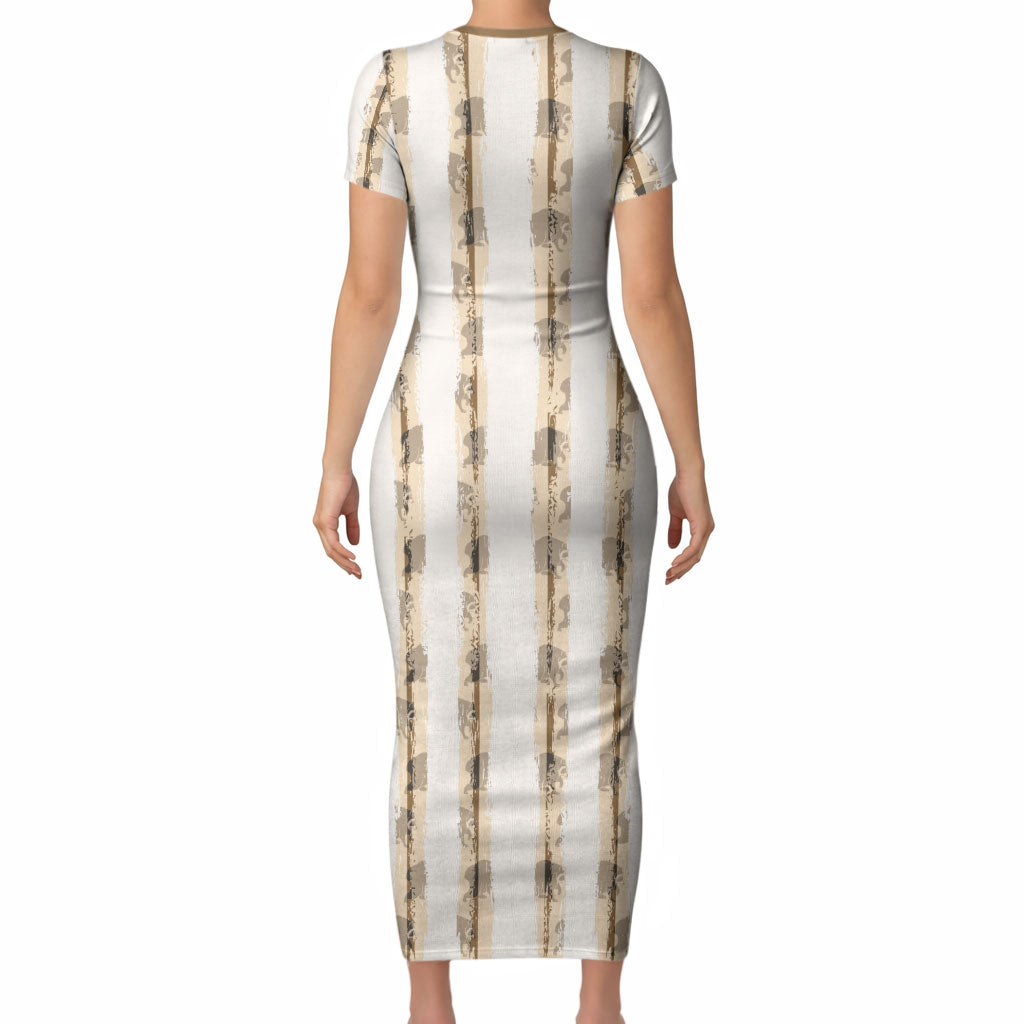 Jimothy The Raccoon Short Sleeve Bodycon Dress Seattle Trash Panda Lover