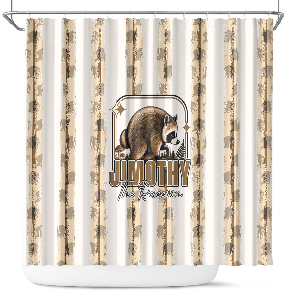 Jimothy The Raccoon Shower Curtain Seattle Trash Panda Lover