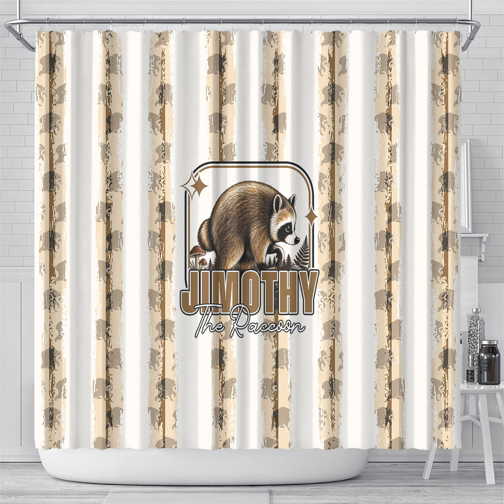Jimothy The Raccoon Shower Curtain Seattle Trash Panda Lover