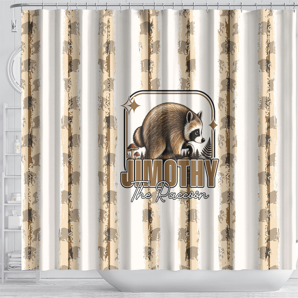 Jimothy The Raccoon Shower Curtain Seattle Trash Panda Lover
