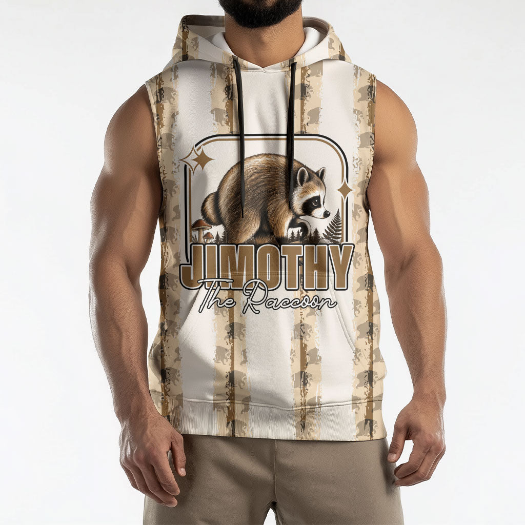 Jimothy The Raccoon Sleeveless Hoodie Seattle Trash Panda Lover