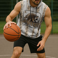 Jimothy The Raccoon Sleeveless Hoodie Seattle Trash Panda Lover