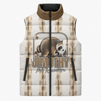 Jimothy The Raccoon Sleeveless Puffer Jacket Seattle Trash Panda Lover
