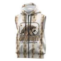 Jimothy The Raccoon Sleeveless Zip Hoodie Seattle Trash Panda Lover