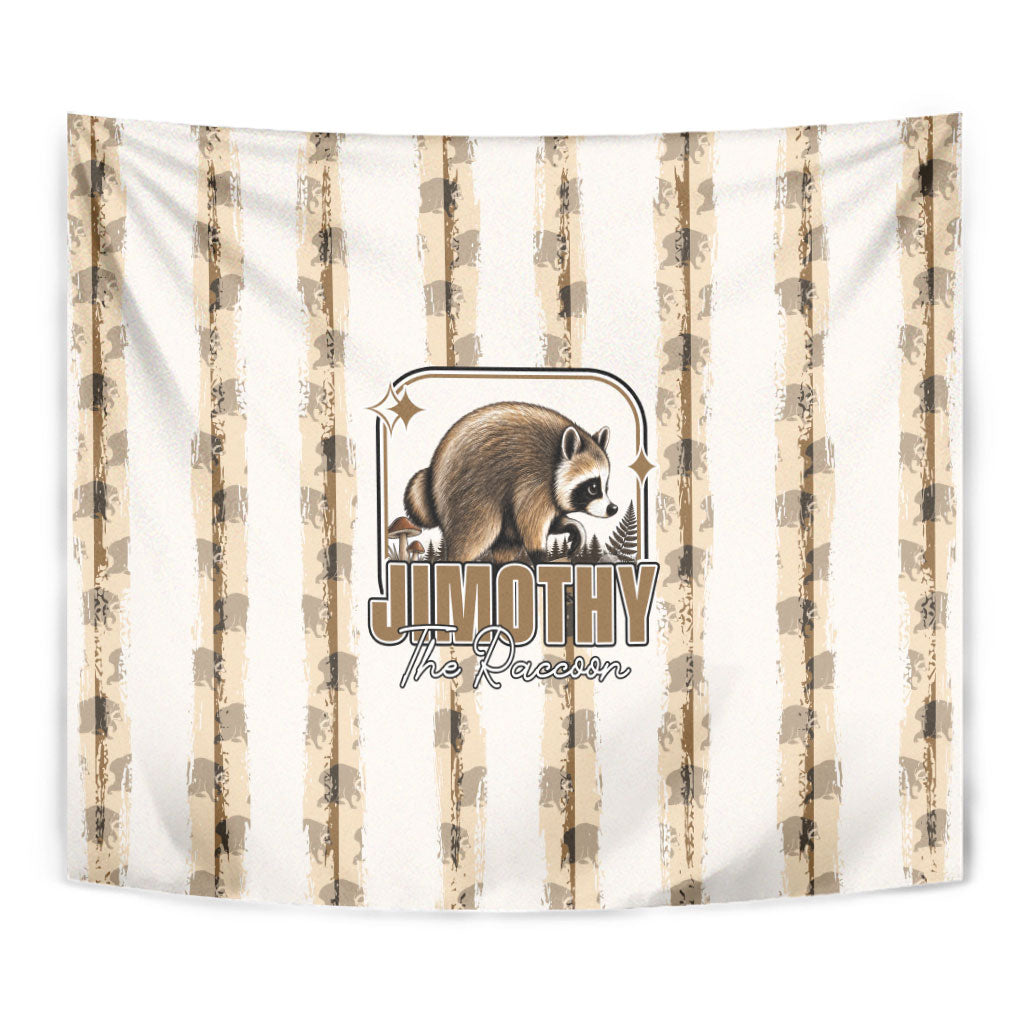 Jimothy The Raccoon Tapestry Seattle Trash Panda Lover