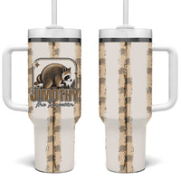 Jimothy The Raccoon Tumbler With Handle Seattle Trash Panda Lover