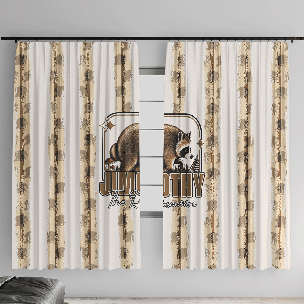 Jimothy The Raccoon Window Curtain Seattle Trash Panda Lover